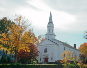 Autumn scenery of first baptist church