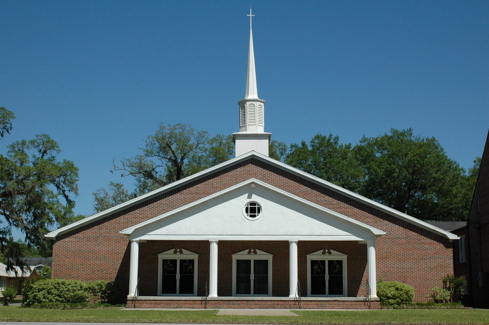 front facade of baptist church