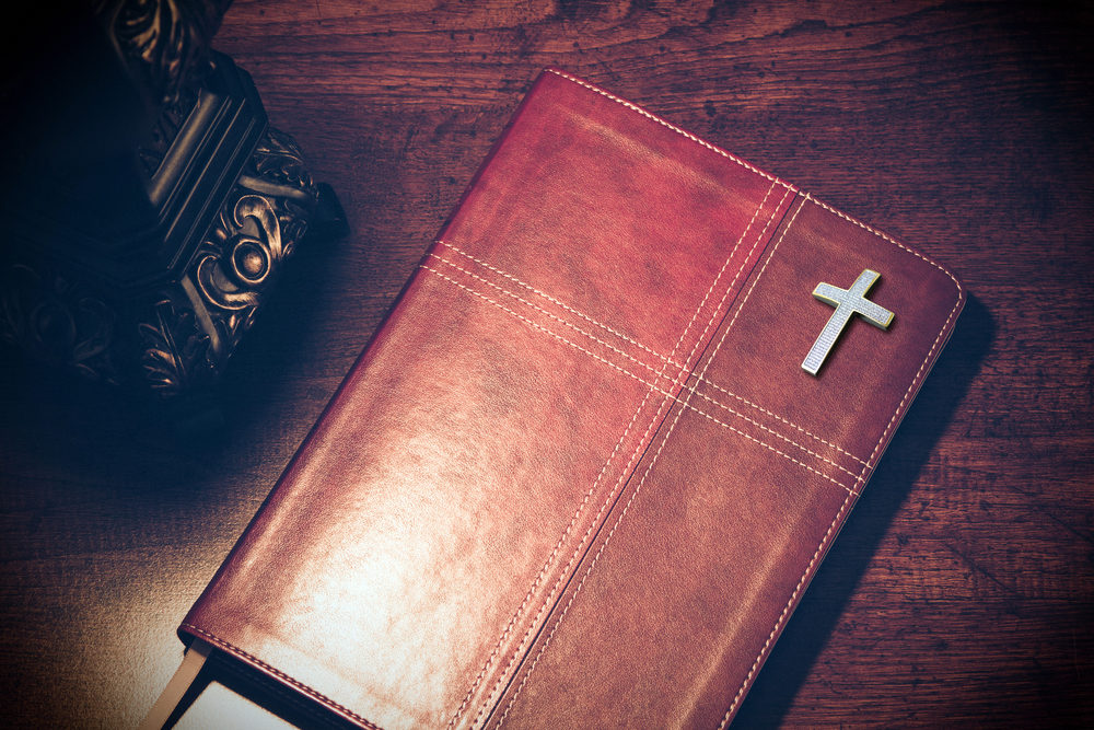 Bible on a wooden table