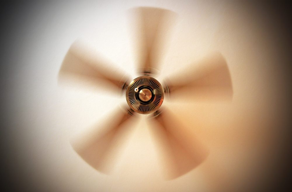 King of Fans Recalls About 182,000 Ceiling Fans Due to Possible Detached Blades Moving ceiling fan in a hotel room