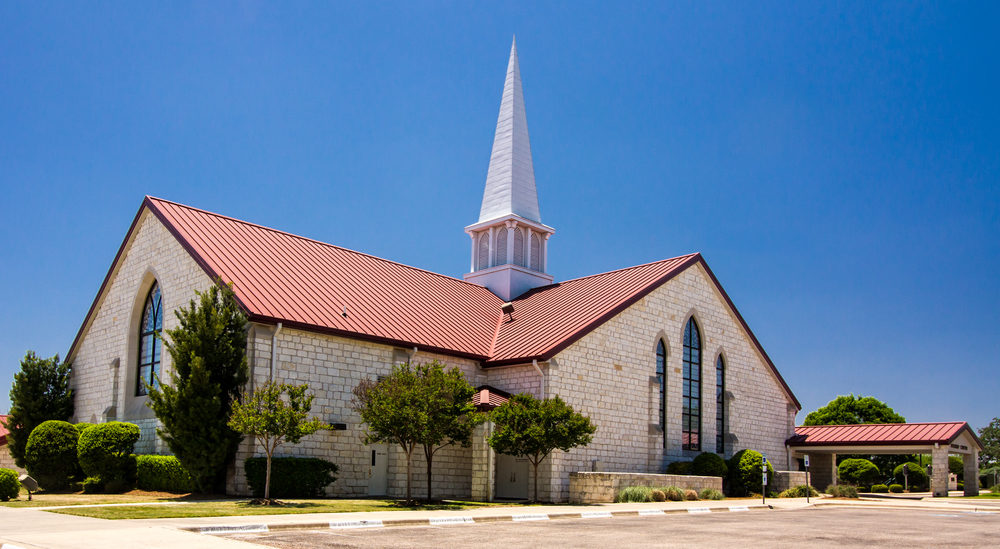 Church at Salado, Texas, USA.