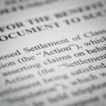 closeup of a class action lawsuit document