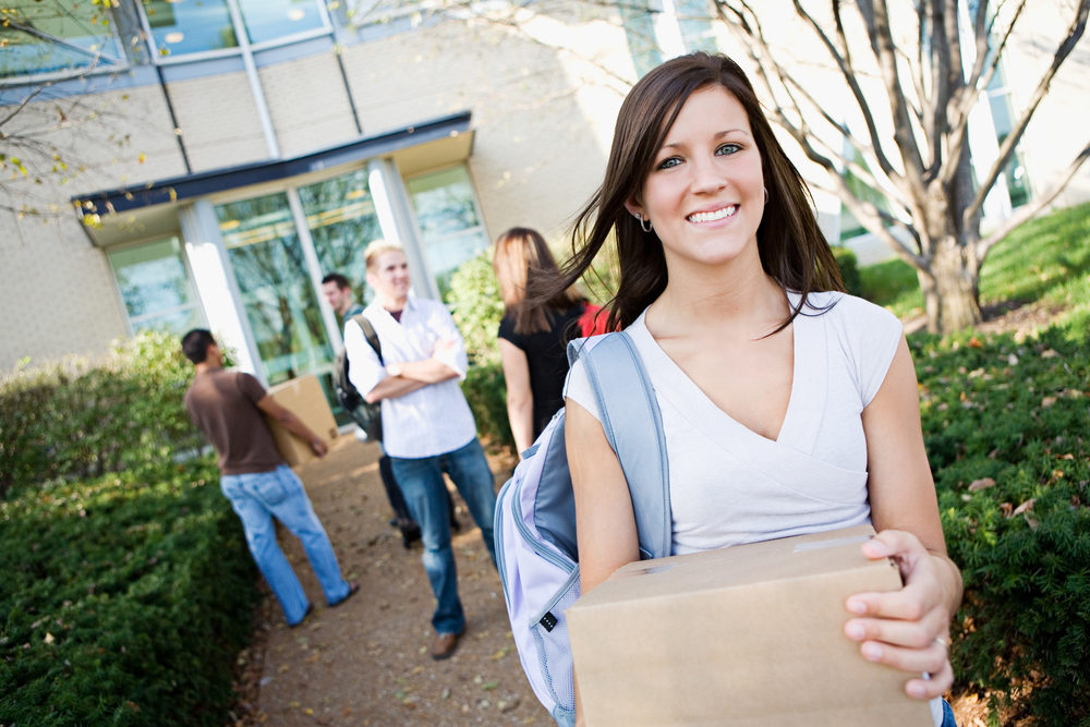 College: Move In Day For New Students At the Dorm