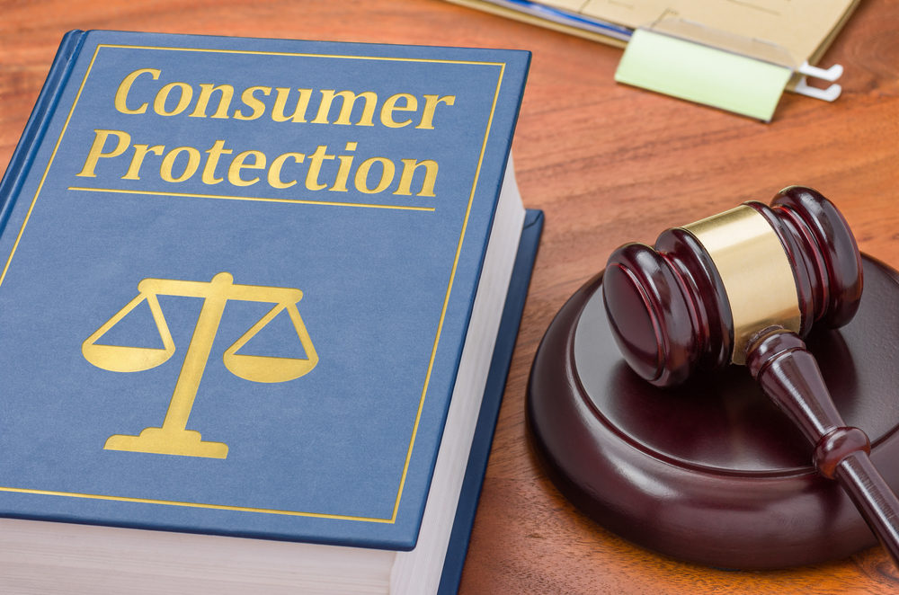 A law book with a gavel - Consumer Protection