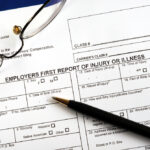 closeup of an employers first report of injury or illness