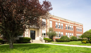 exterior facade of an american school