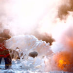 fire extinguishing with foam