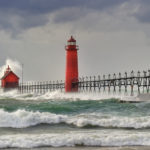 " Wicked Wind" Grand Haven Lighthouse - Grand Haven , Michigan