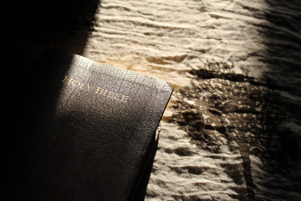 Close up of the Holy Bible. 