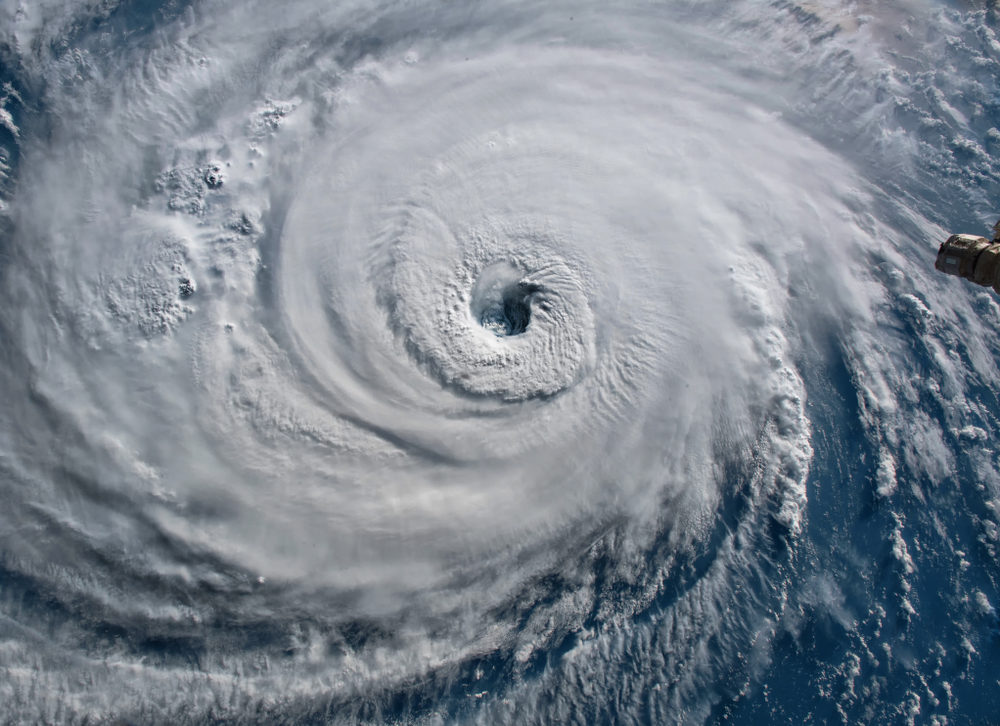 satellite view of hurricane