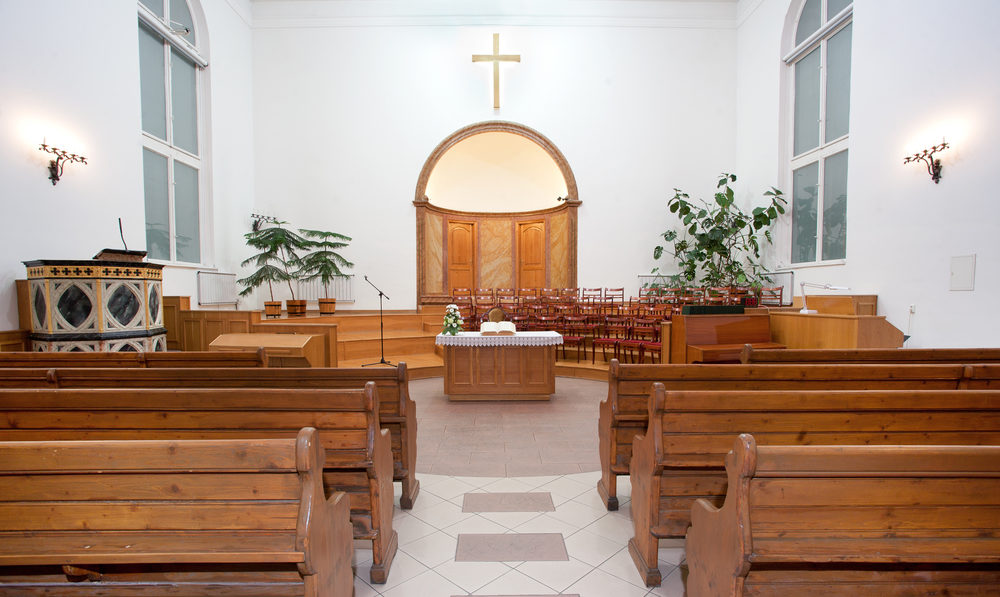 Interior of a small baptist church