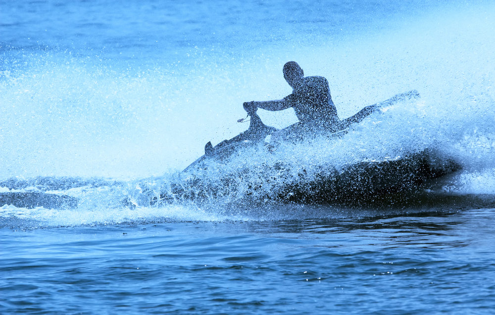 jet-ski fun on a day in summer