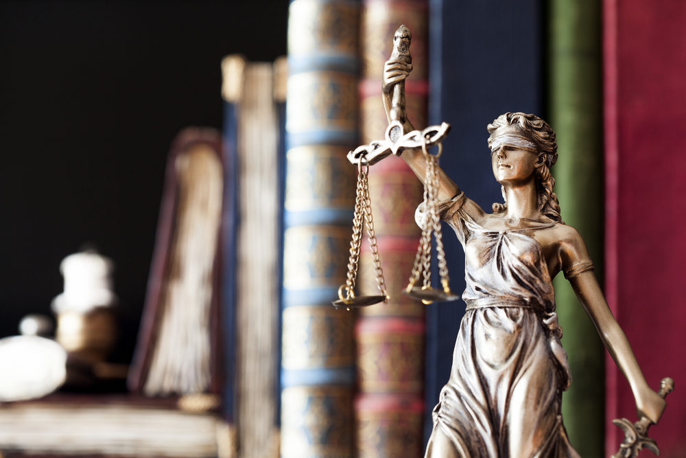 lady justice statue in a law office