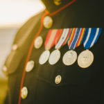 closeup of marine in dress attire with medals