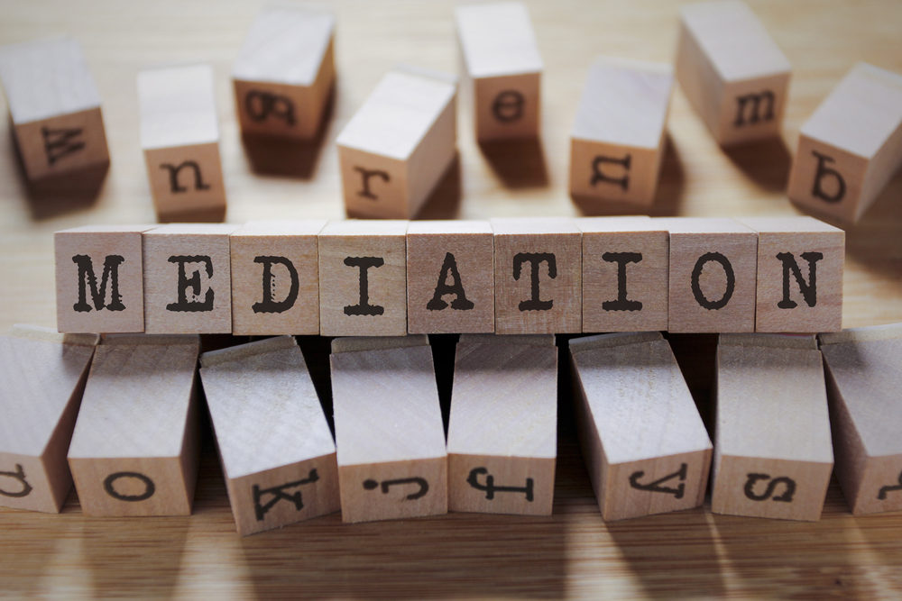 Mediations and Settlement Checklist Mediation Word In Wooden Cube