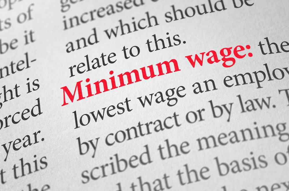 Definition of the word Minimum wage in a dictionary