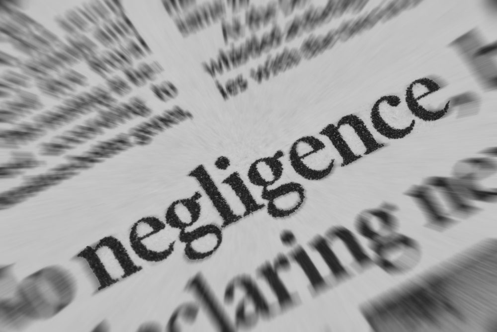 Negligence news headline featured in newspaper