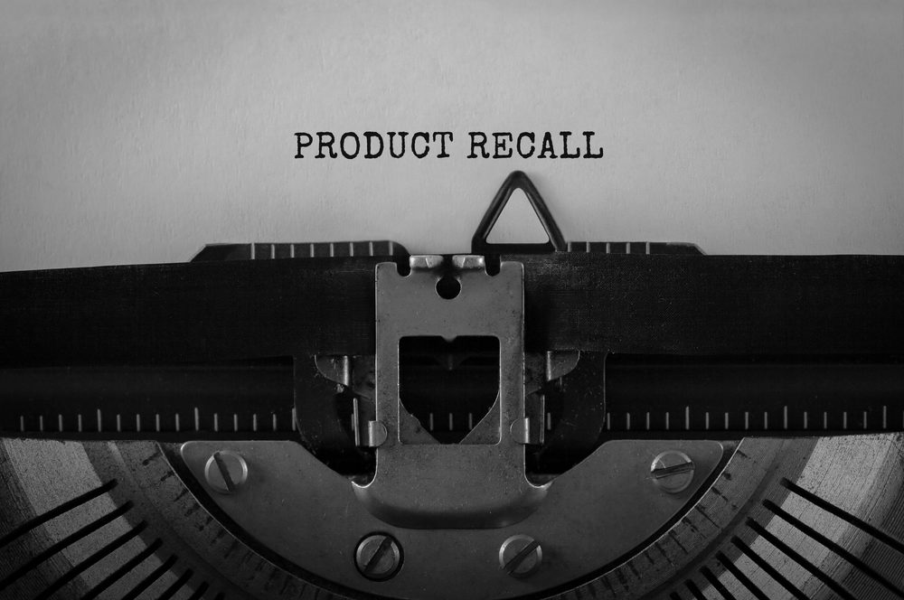 Is Our Product Recall System Broken? Text Product Recall typed on retro typewriter