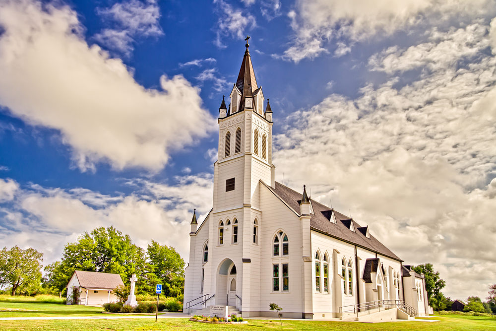 Saint John the Baptist Catholic Church is officially designated as one of the painted churches in Schulenburg Texas.