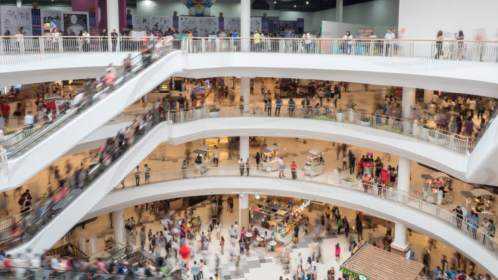 People walking in the shopping mall