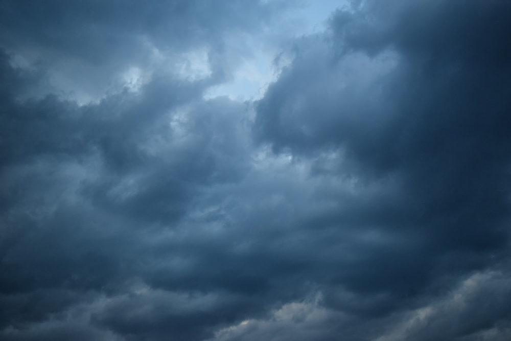 Dark clouds before a thunderstorm