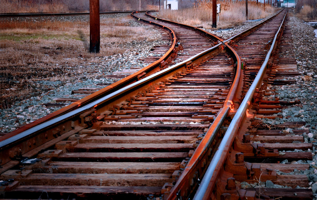 Railway switch in action