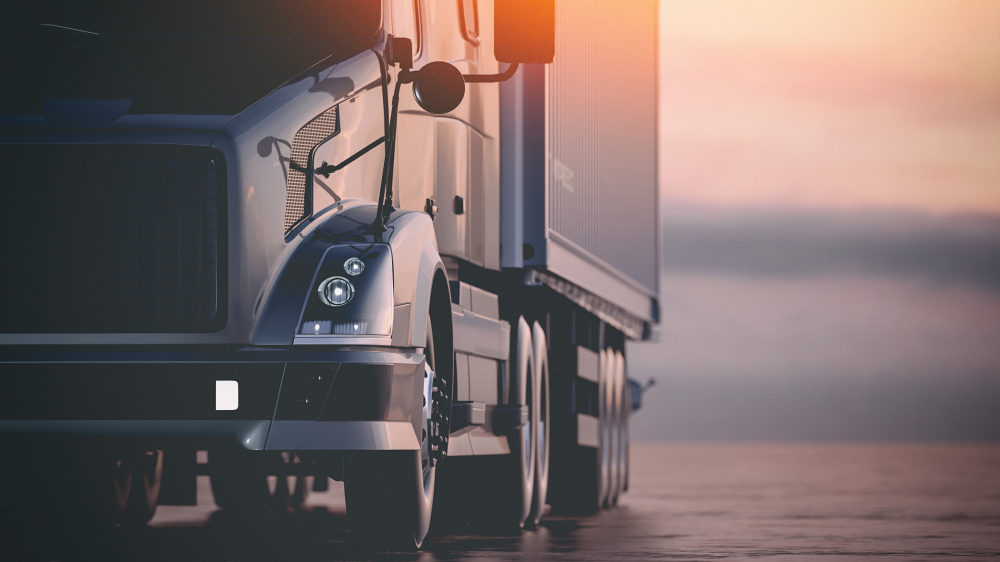 I-80 Crash Between Big Rig, Caltrans Sander Injures 2 Near Soda Springs Truck with trailer on road