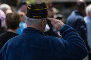 Salute of a Vietnam war veteran