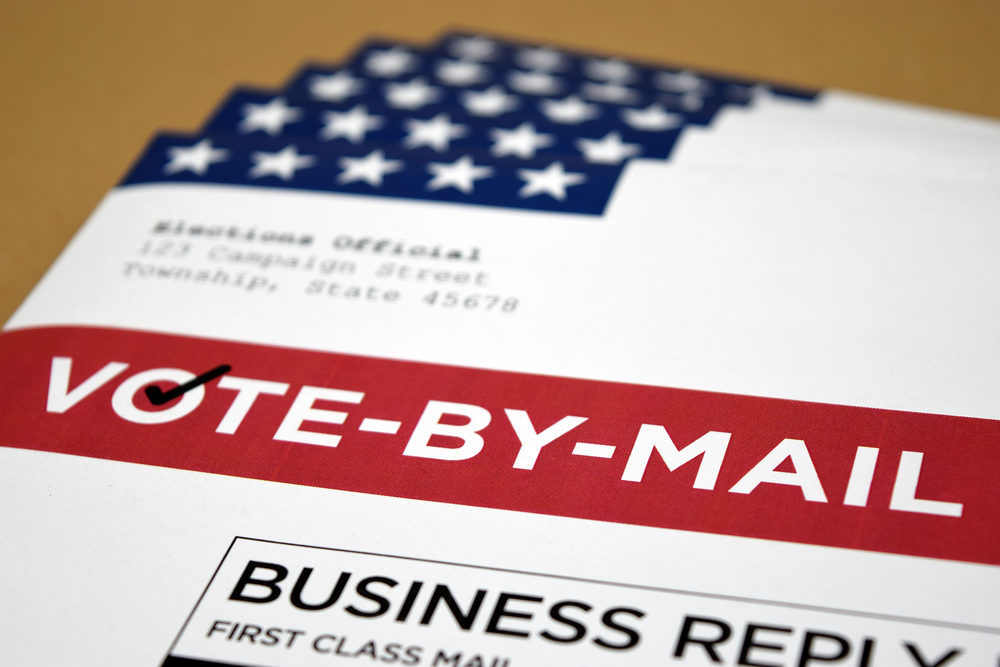 Vote by Mail Ballot envelopes for election.