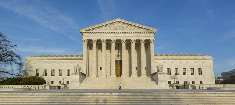 United States Supreme Court building exterior.