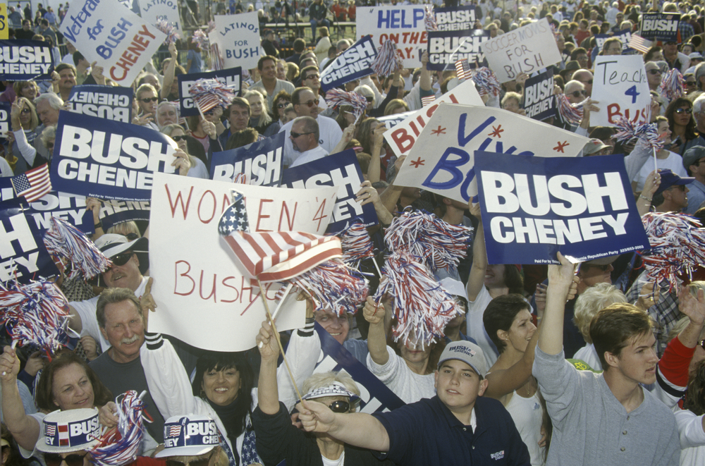 Bush/Cheney campaign rally in Costa Mesa, CA