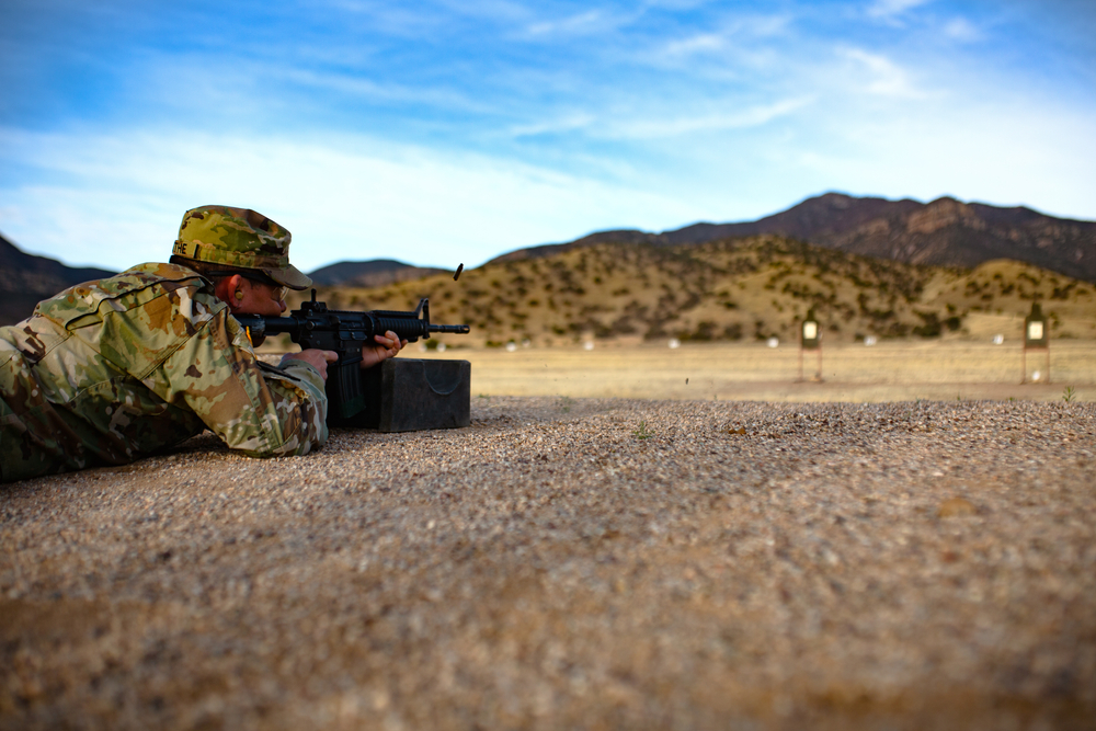 Soldier Rifle Training, Shooting at Range