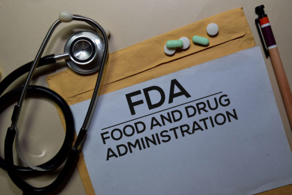 A manilla envelope labeled FDA - FOOD AND DRUG ADMINISTRATION