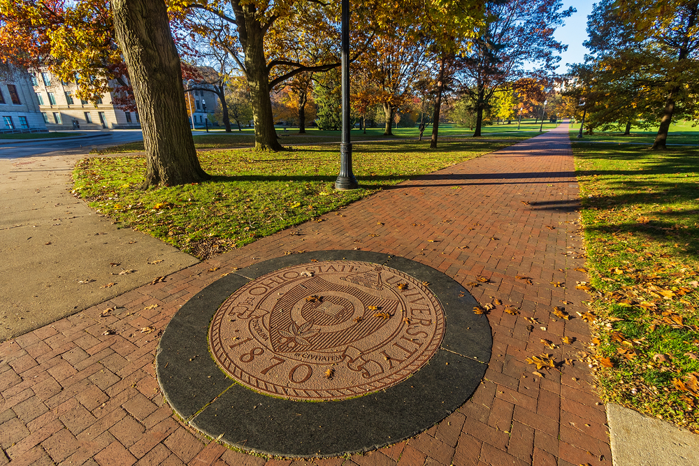 The Oval on November 7, 2020 at Ohio State University in Columbus, Ohio.