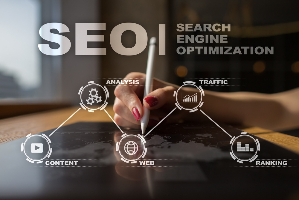 Search Engine optimization. Digital online marketing and Internet technology