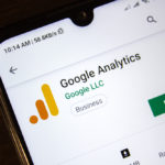 Google Analytics app on the display of smartphone