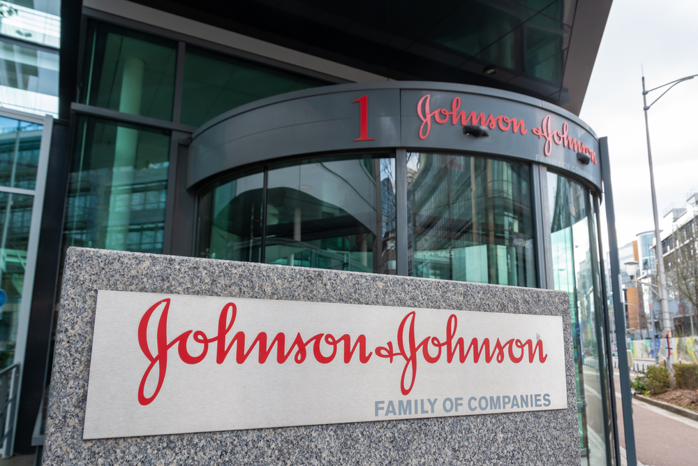 Entrance to the French headquarters of Johnson and Johnson