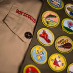 Boy Scout badges and uniform