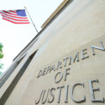 The northern facade of the Department of Justice building in the Nations capital