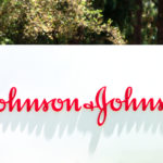 Johnson & Johnson sign at multinational corporation office in Silicon Valley.