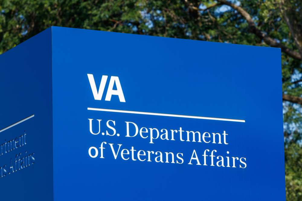 Signage and logo of the U.S. Department of Veterans Affairs