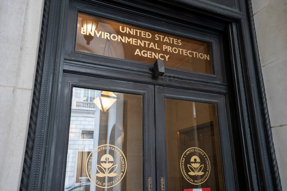 One of the entrances to the U.S. Environmental Protection Agency (EPA) Headquarters at Federal Triangle in Washington, DC.