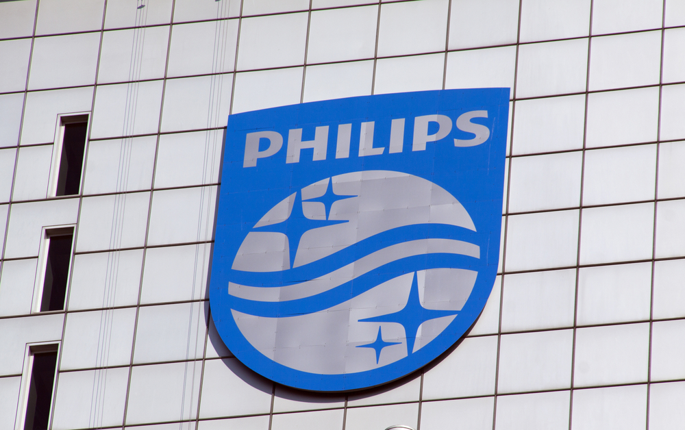 philips logo on the side of a building