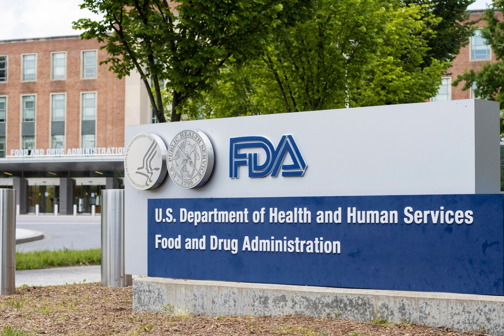 Sign at entrance to The FDA White Oak Campus, headquarters of the United States Food and Drug Administration