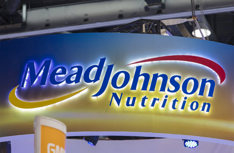 Mead Johnson Nutrition sign, founded in 1905, is a manufacturer of infant formula.