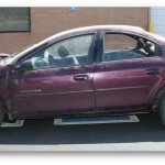 Vehicle involved in Heco collision.